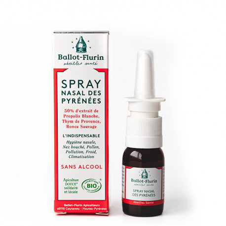 Spray nasal des Pyrénées BIO (propolis) sans alcool - 15 ml