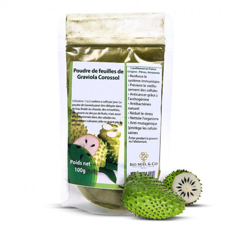 Graviola polvo de hojas de guanábana seca - 100g
