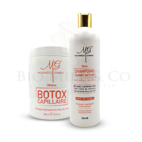 Pack botox + shampoing miel de rose gianni monardo