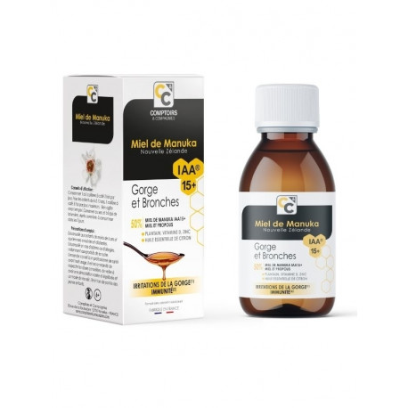 Solución para garganta y bronquios con miel de Manuka IAA15+
