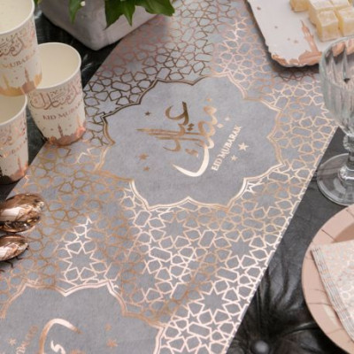 Chemin de table EID MUBARAK doré brillant