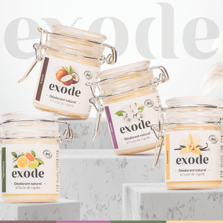 PACK 1 YEAR X 4 EXODE Organic Artisanal Deodorant with Nigella Oil