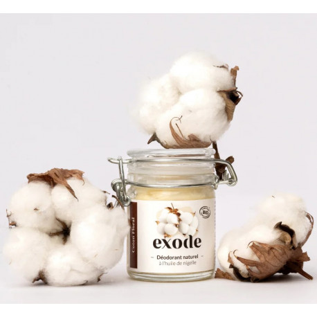 EXODE Organic Natural Deodorant - Habachiya Nigella Oil floral cotton scent