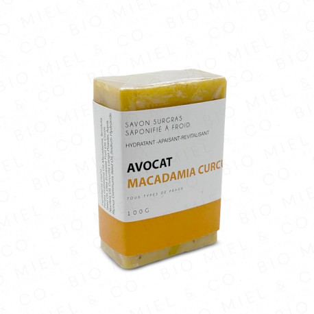 SAVON AVOCAT MACADAMIA CURCUMA SAPONIFIÉ À FROID