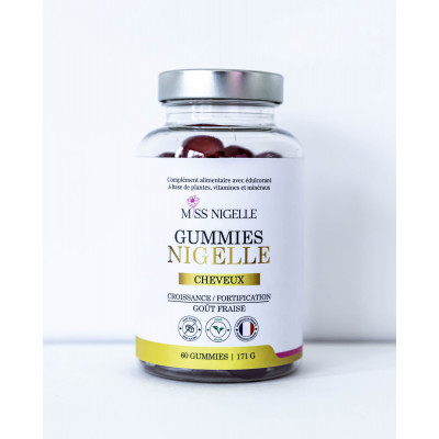 Miss Nigelle gomitas para el cabello sabor fresa - 60 caramelos