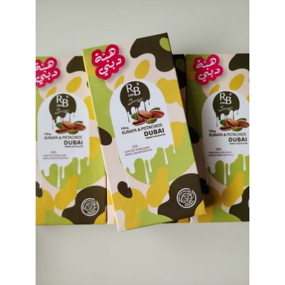 Tablette de chocolat Dubaï pistaches Kunafa  – 200g