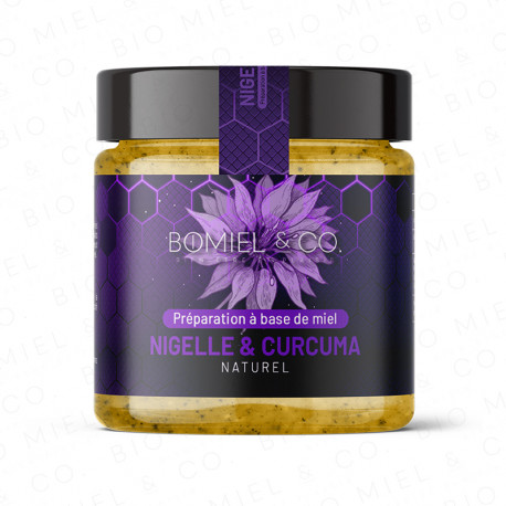 Mélange Miel nigelle et curcuma 100%...