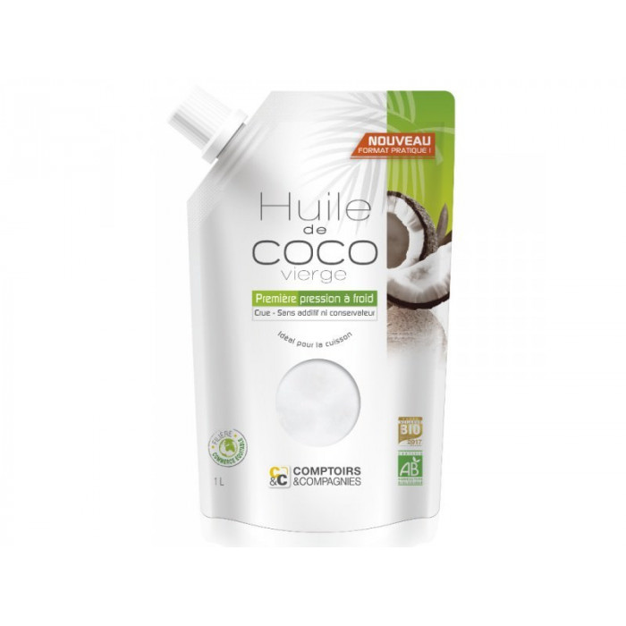 Huile Noix Coco bio - Pot 250 ml - Soins du corps, visage, de la peau, des  cheveux - Vigean