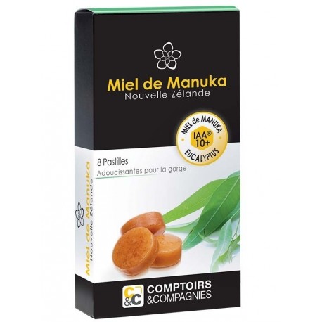 Pastilles au miel de Manuka 10+ et Eucalyptus BIO
