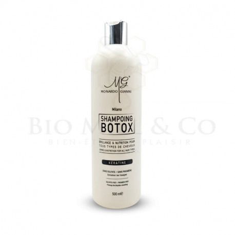 Shampoing botox et shampoing à la kératine pour réparer les cheveux